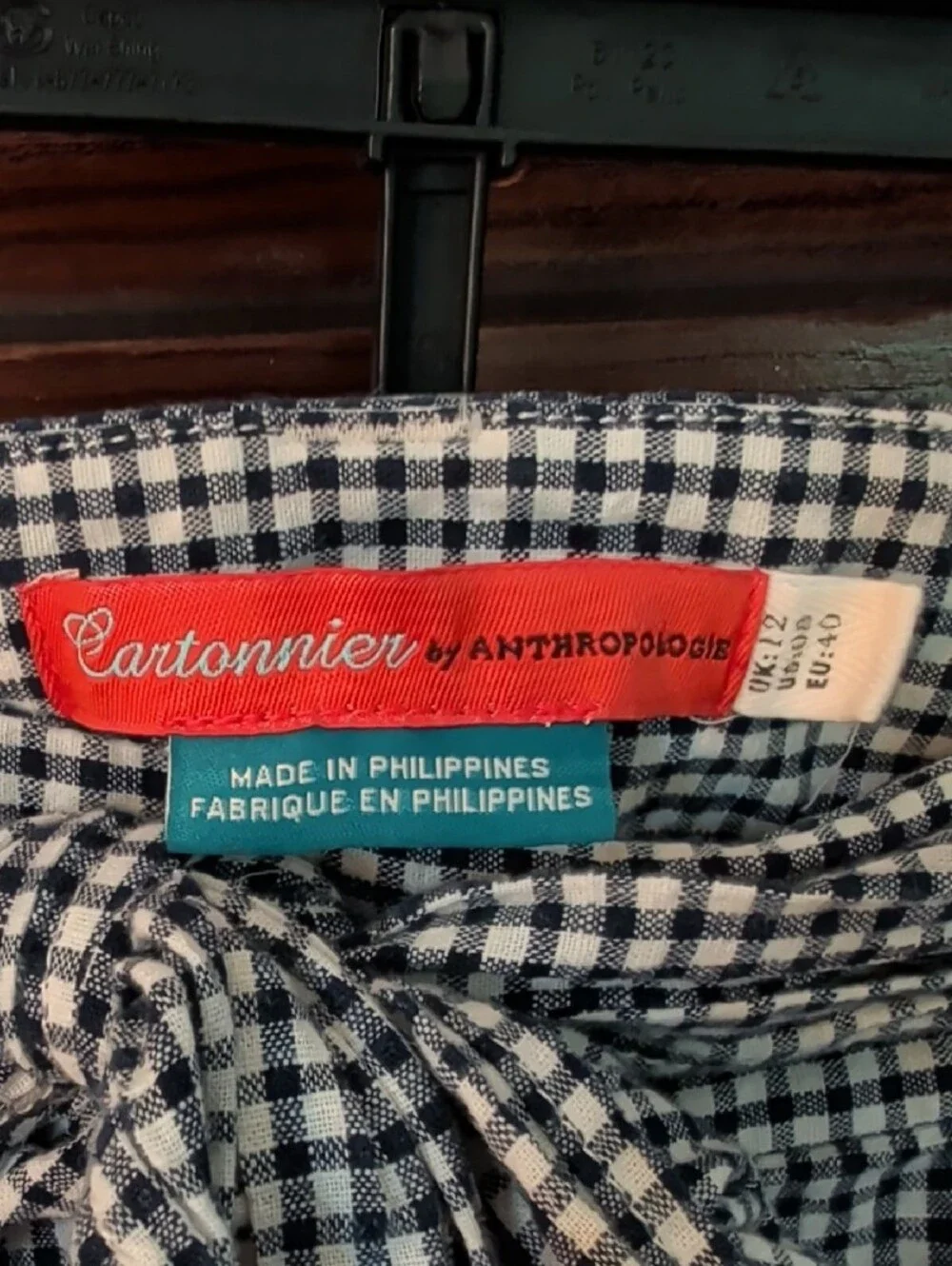 Anthropologie classic gingham